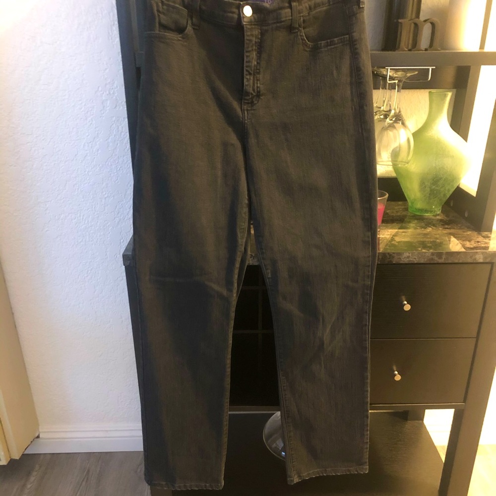 NYDJ black straight leg jeans